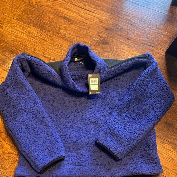 Under Armour Womens UA Sherpa Fleece Pullover Blue Comfort Jacket size l… - Picture 7 of 9
